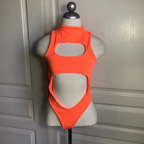Fashion Nova Other - Fashion Nova one piece swim suit in book orange size medium